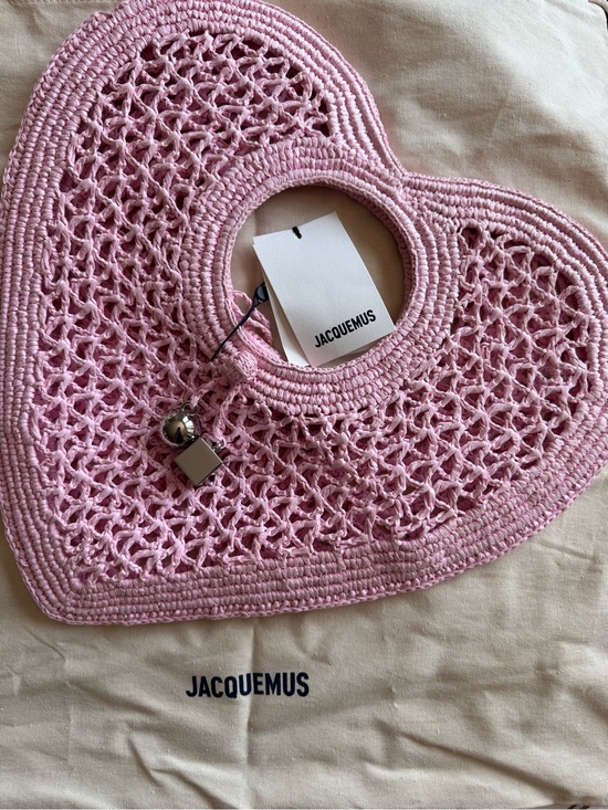 Jacquemus Handbags - NWT Jacquemus Pink Heart Crochet Shoulder Bag